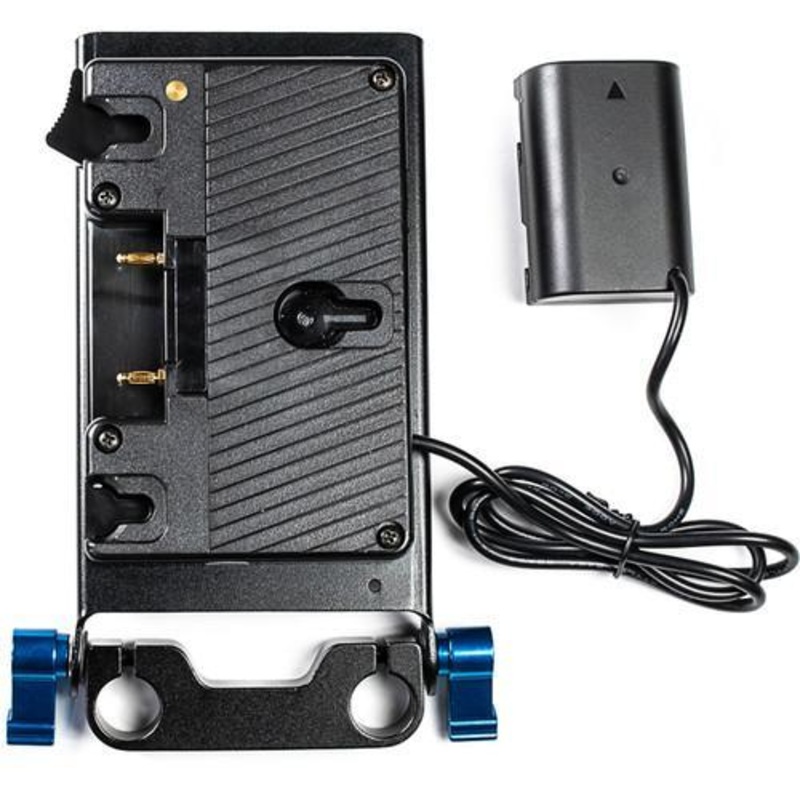 Gold Mount Battery Adapter Plate with Pansonic DMW-BLF19 Type Dummy Battery (24")