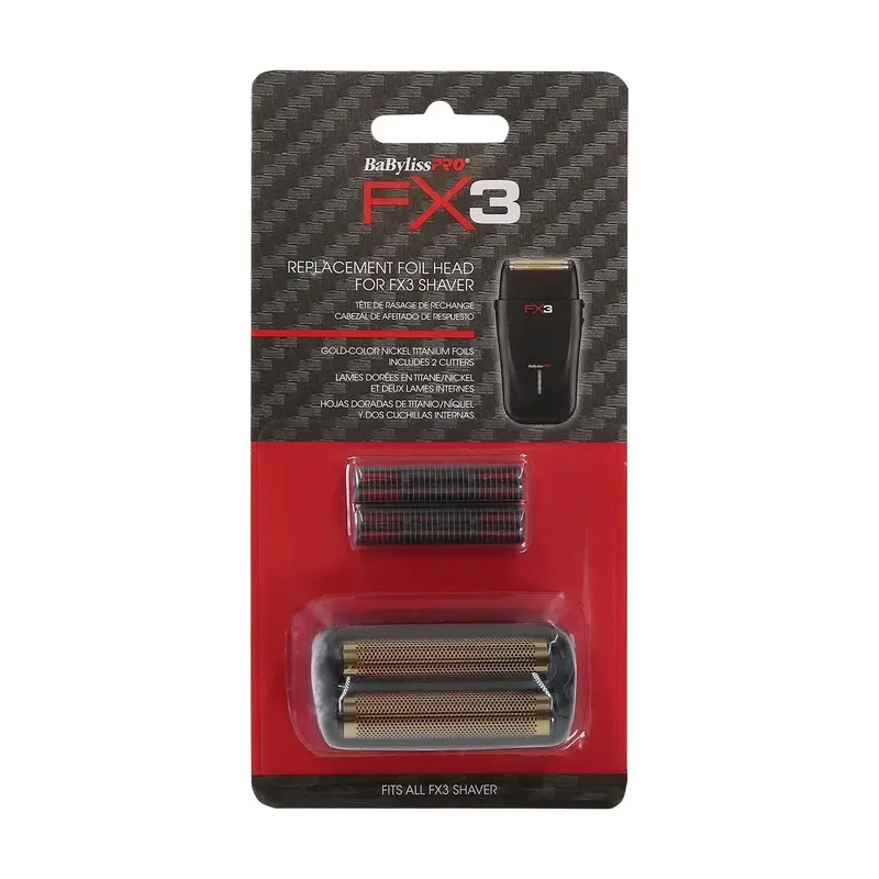 BaByliss Pro FX3 Replacement Foil Head for FX3 Shaver - Black #FXX3RFB