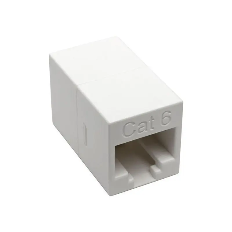 Tripp Lite Cat6 Straight-Through Modular In-Line Coupler Compact F/F TAA (N234-001-WH)