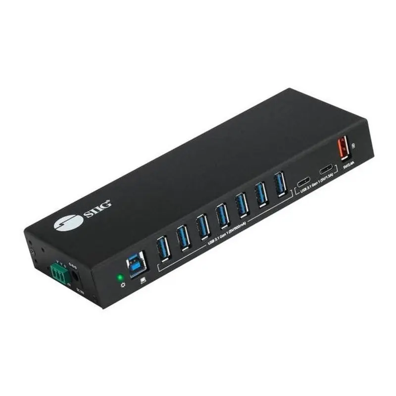 SIIG AC IDUS0811S1 10PT Industrial USB Gen 1 Hub w Dual USBC  65W Charging
