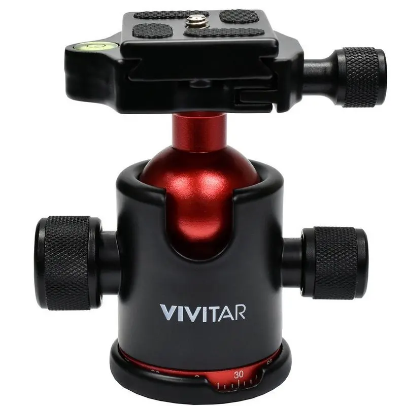 360 Swivel Camera Vivitar Tripod Ball Head with Quick Release Plate