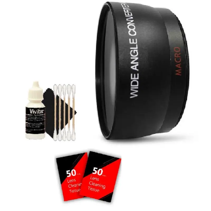 58mm Wide Angle Lens with Cleaning Kit for Canon DSLR Cameras