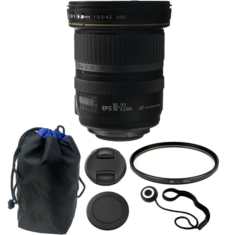 Canon EF-S 10-22mm f/3.5-4.5 USM Lens Kit for Canon DSLR Camera