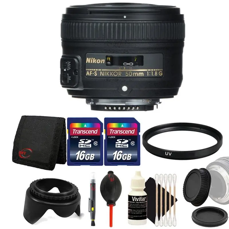 Nikon AF-S NIKKOR 50mm f/1.8G Lens and Accessory Kit For Nikon Digital SLR Cameras