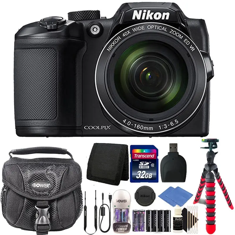 Nikon Coolpix B500 16MP 40x Optical Zoom Digital Camera with Accessory Bundle