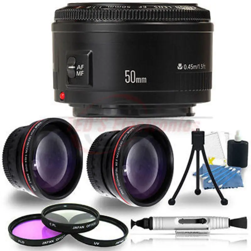 Canon 50 1.8 II Deluxe Accessory Kit for Canon DSLR + Advanced Accessory Kit