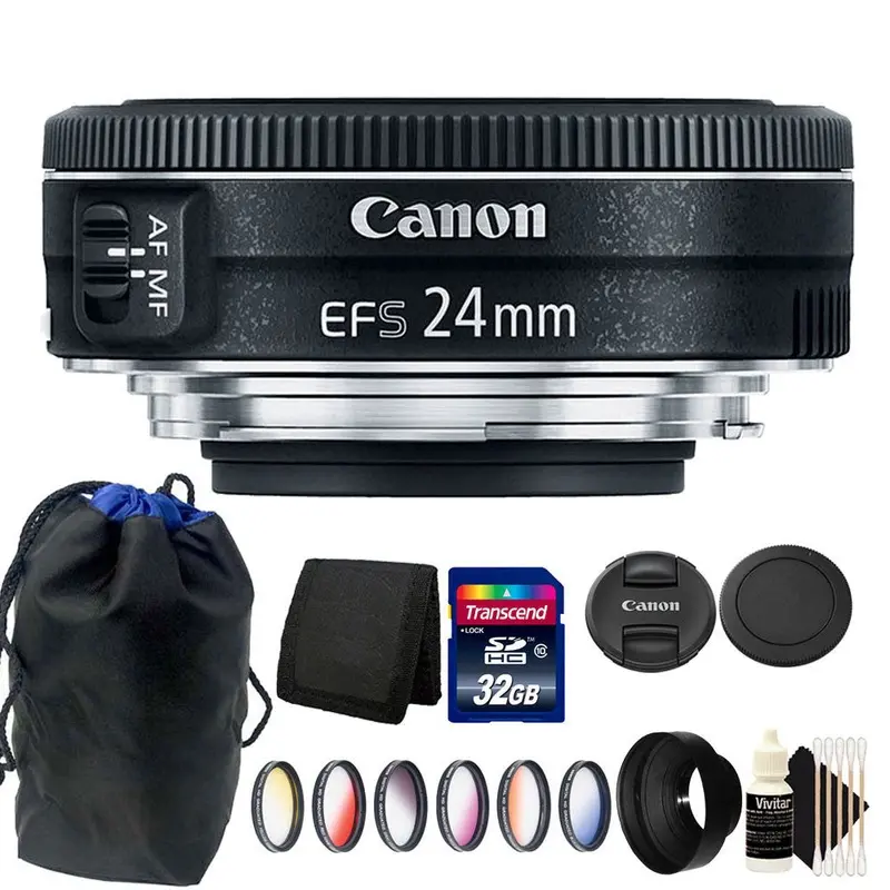Canon EF-S 24mm f/2.8 STM Lens Bundle for Canon Digital SLR Camera