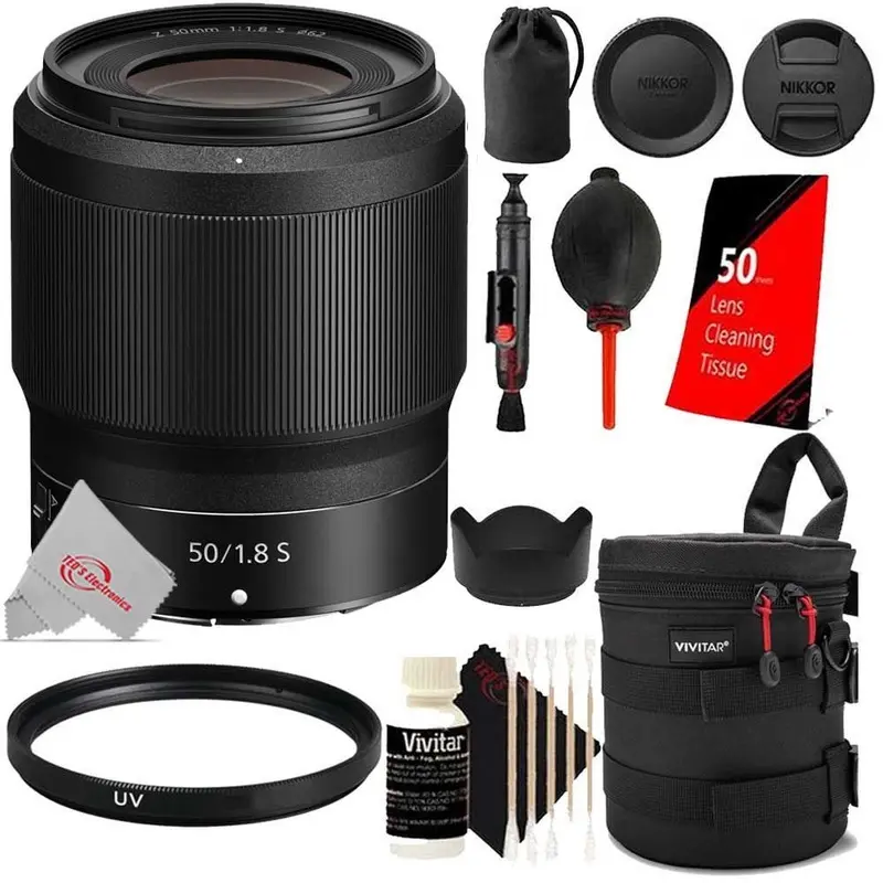 Nikon NIKKOR Z 50mm f/1.8 S Full-Frame Lens + UV Filter and Top Accessory Kit