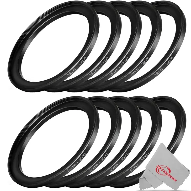 10x 55-58MM Step-Up Ring Adapter 55mm Thread Lens to 58mm Lens Accessories