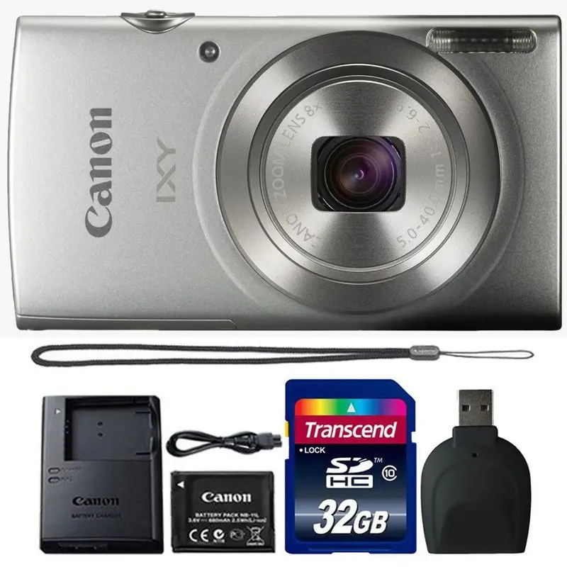 Canon PowerShot IXY 200 / Elph 180 20MP Digital Camera + 32GB Best Bundle