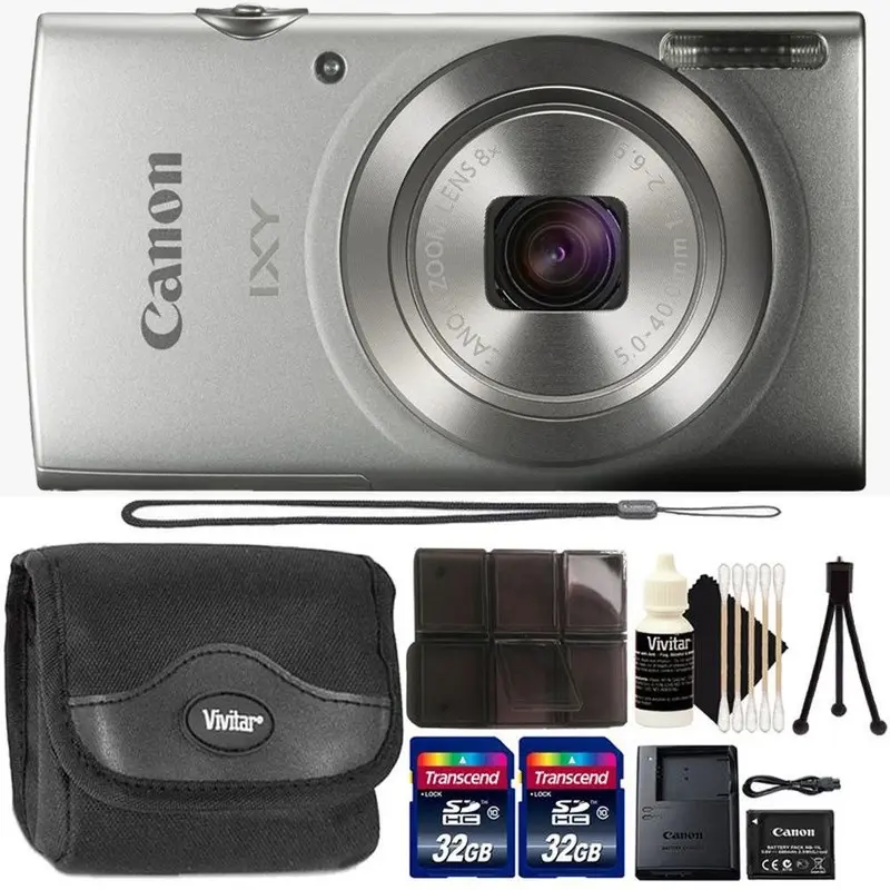Canon PowerShot IXY 200 / Elph 180 20MP Digital Camera + Complete Starter Bundle