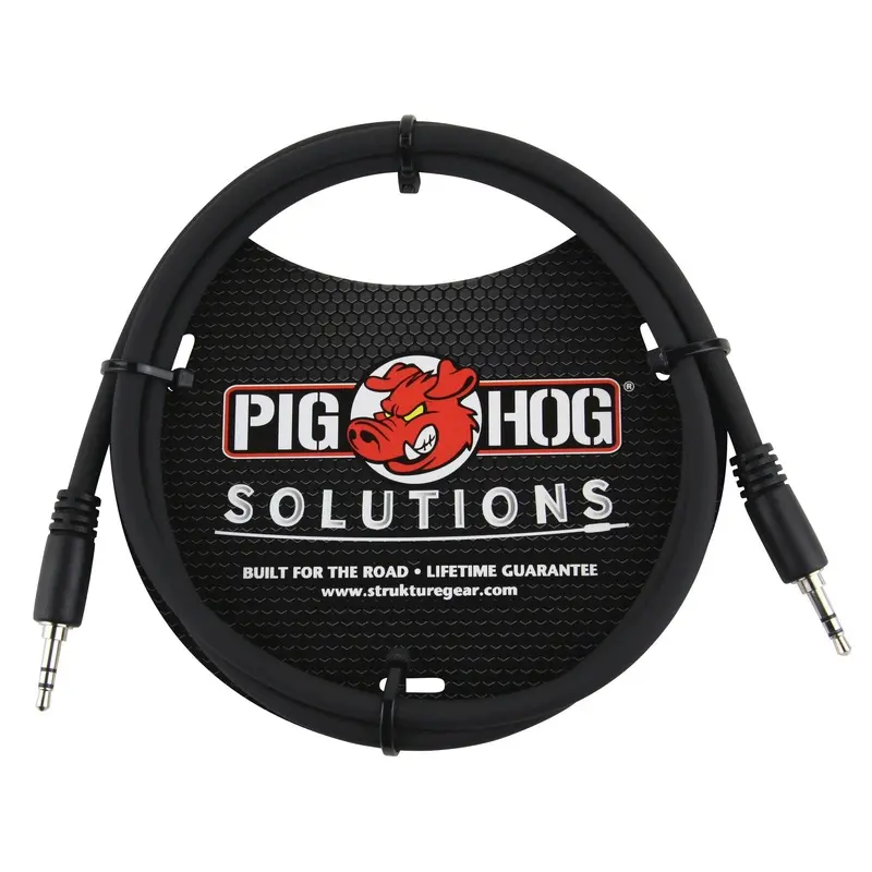 Pig Hog Solutions 3.5mm TRS to 3.5mm TRS Adapter Cable, 6ft