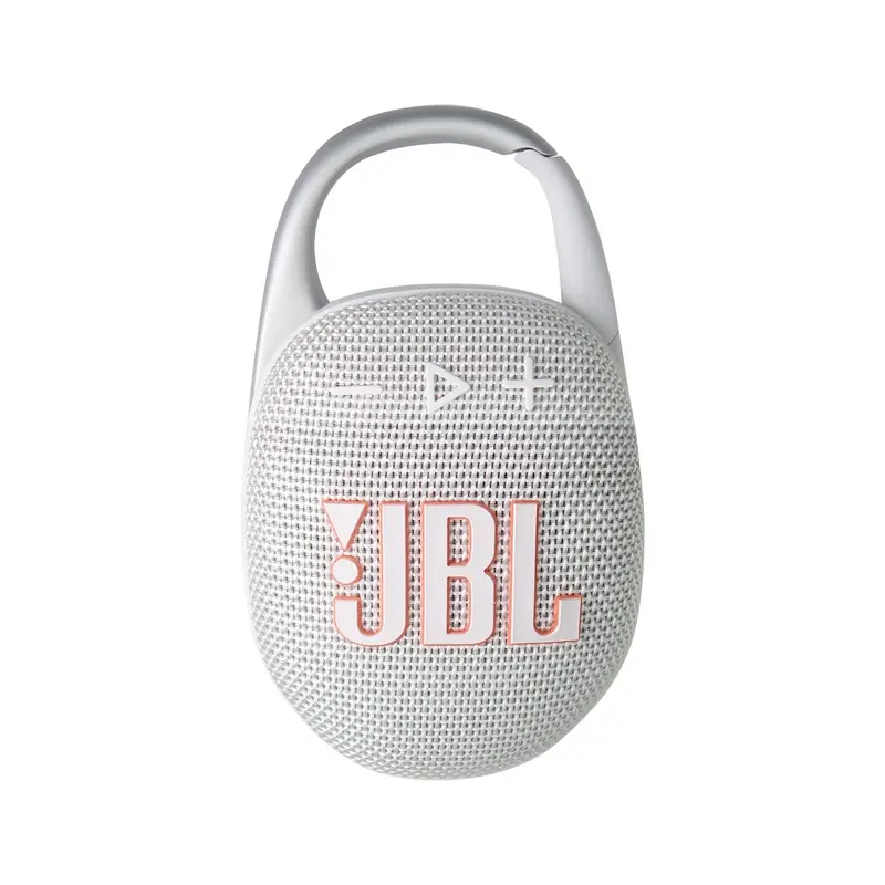 JBL Clip 5 Portable Waterproof Wireless Speaker (White)