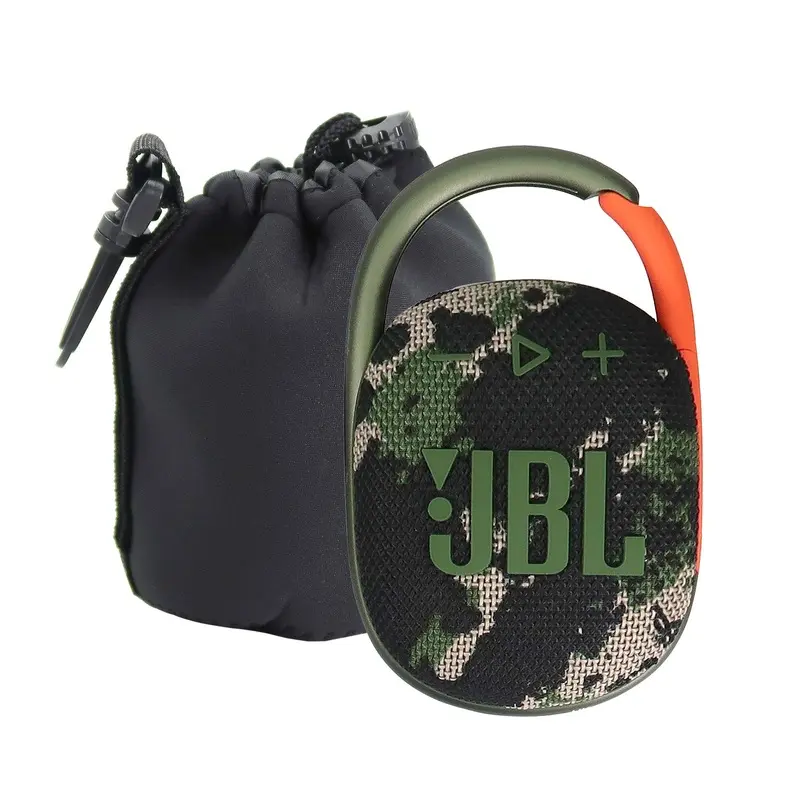 JBL Clip 4 Portable Bluetooth Waterproof Speaker (Squad) with Waterproof Speaker Pouch