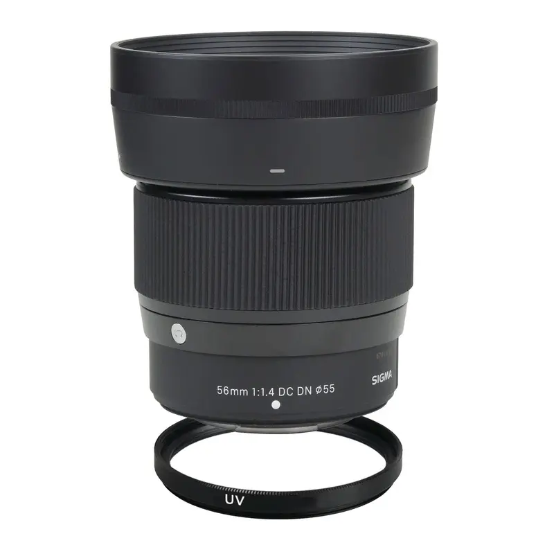 Sigma 56mm f/1.4 DC DN Contemporary Lens (FUJIFILM X) with Vivitar UV 55MM Filter