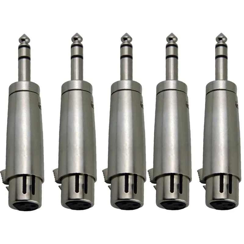 5x Pig Hog Solutions XLR(F) to TRS(M) Adapter