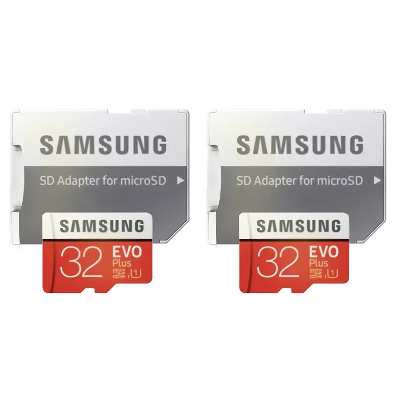 2 Packs Samsung 32GB EVO Plus UHS-I microSDHC Memory Card with SD Adapter