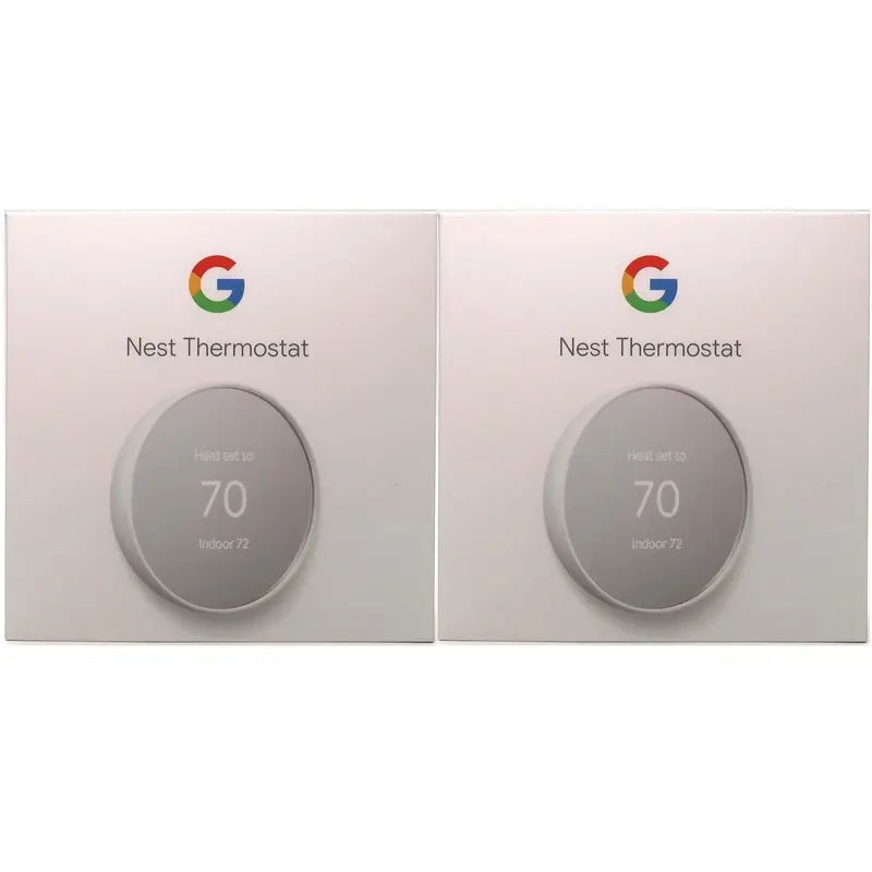 2 Units Google Nest Smart Programmable Wifi Thermostat for Home Snow