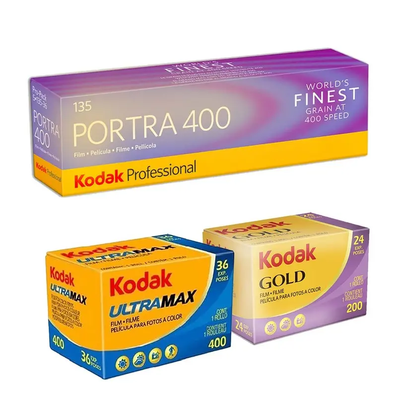 Kodak 35mm Portra 400 Color Film 36 Exp 5-Pack + GOLD 200 24 Exp + Ultramax 400 36 Exp