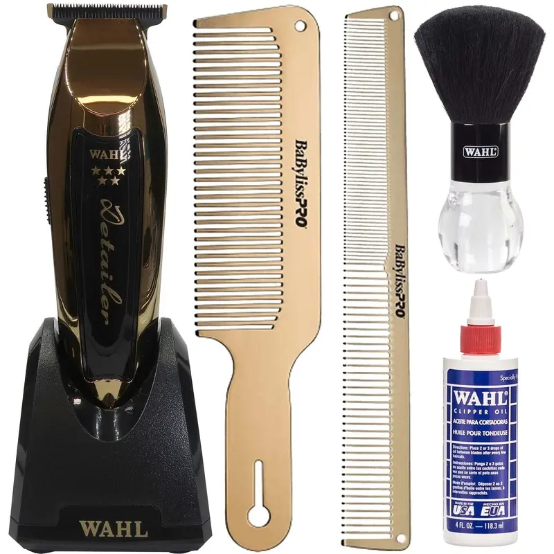 Wahl 5 Star Gold Detailer Cordless Li Trimmer and Barber Accessories