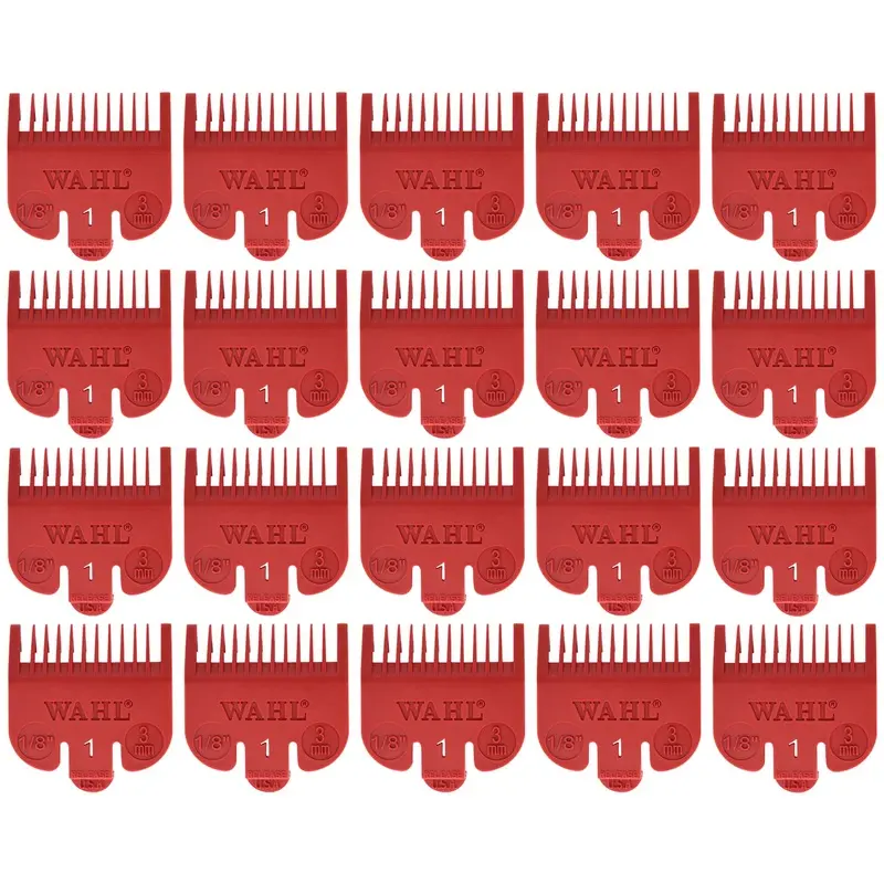 20x Wahl Professional Color-Coded Clipper Guide #1 - for Cutting 1/8" Red #3114-607