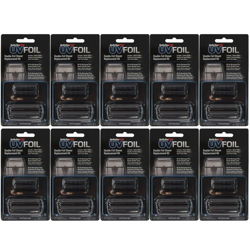10x BaByliss Pro UVFOIL Double-Foil Shaver Replacement Kit #FXLRF2