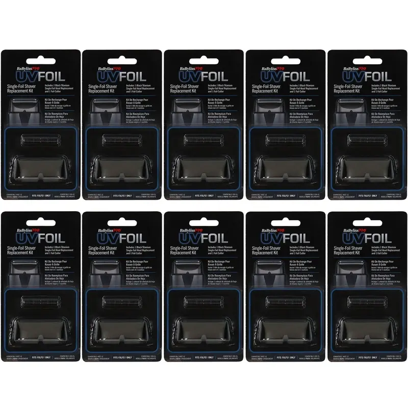 10x BaByliss Pro UVFOIL Single-Foil Shaver Replacement Kit #FXLRF1