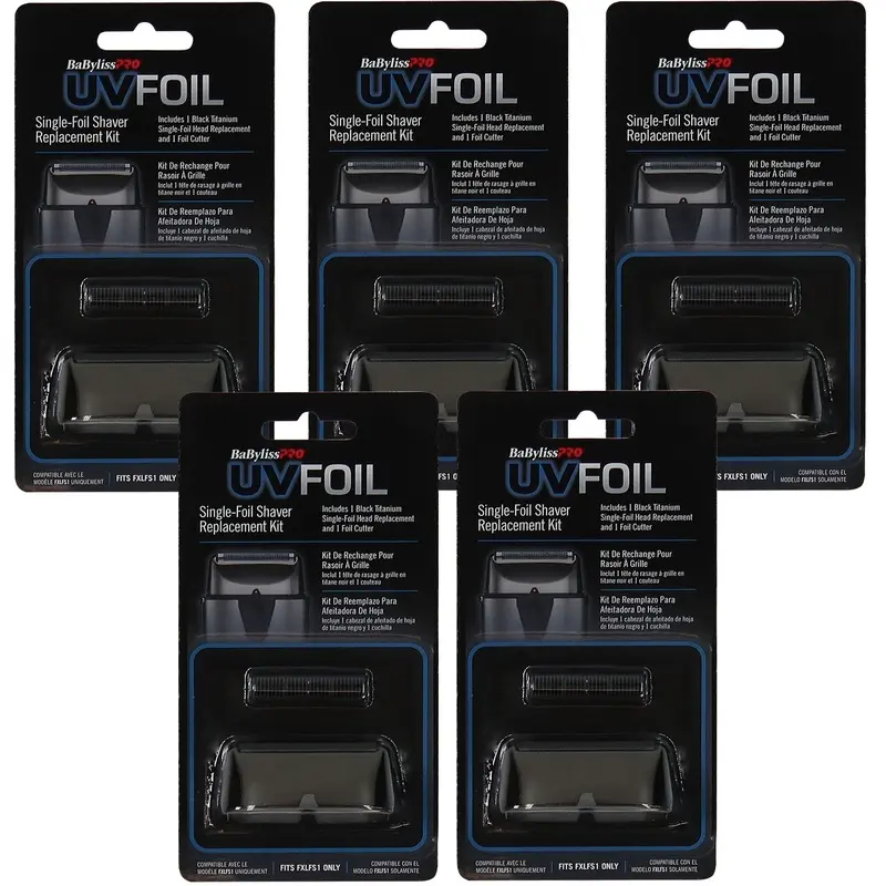 5x BaByliss Pro UVFOIL Single-Foil Shaver Replacement Kit #FXLRF1