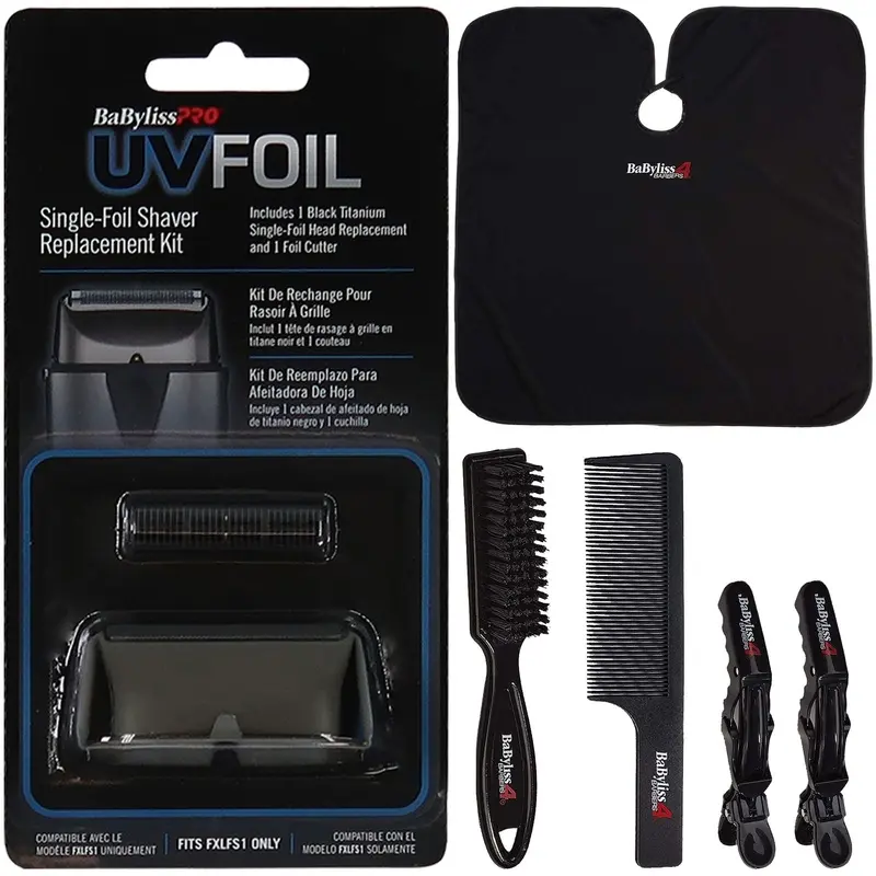 BaByliss Pro UVFOIL Single-Foil Shaver Replacement Kit #FXLRF1 Essential Barber Kit