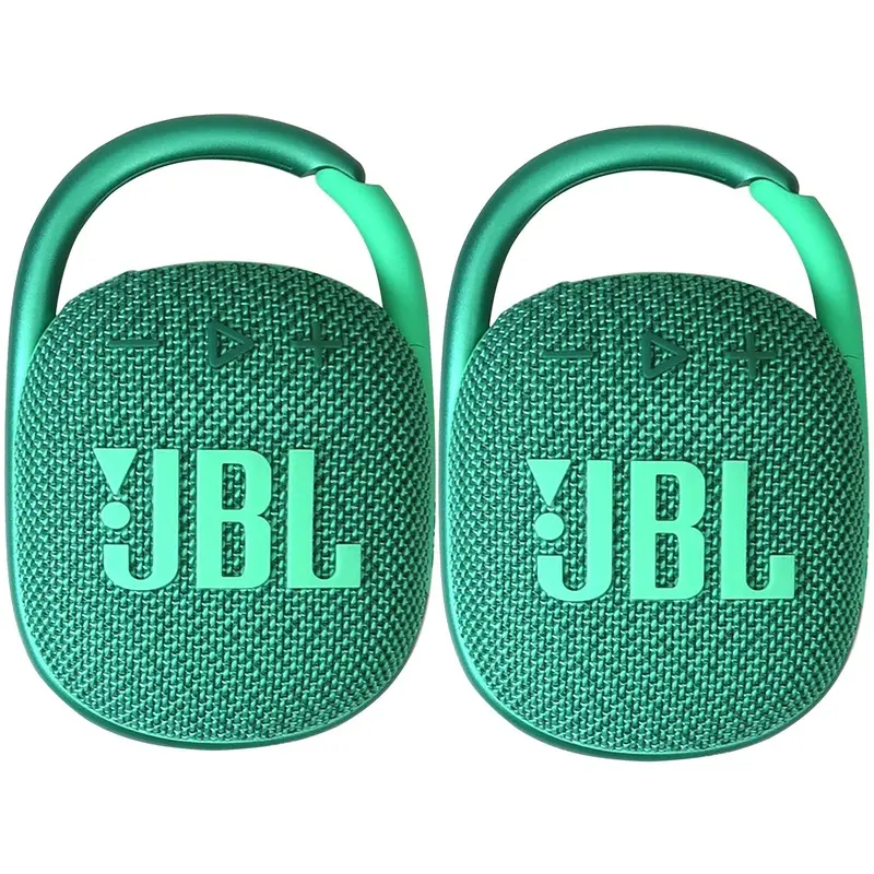 2x JBL Clip 4 Eco Ultra-Portable Waterproof Bluetooth Speaker (Forest Green)