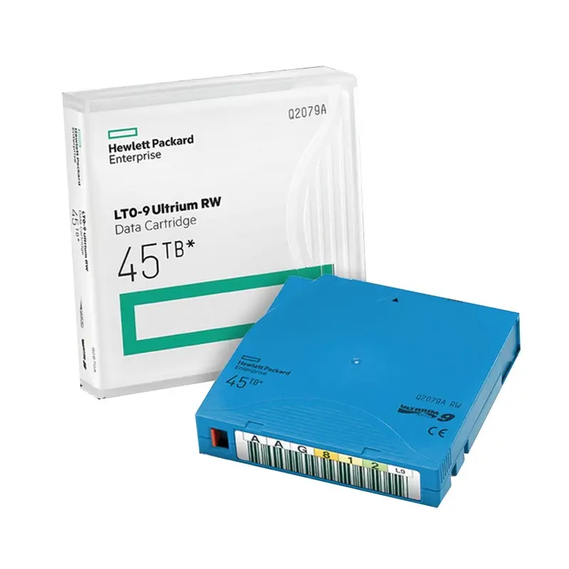 HPE LTO-9 Ultrium 45TB RW Non Custom Labeled 20 Data Cartridges with Cases Q2079AN