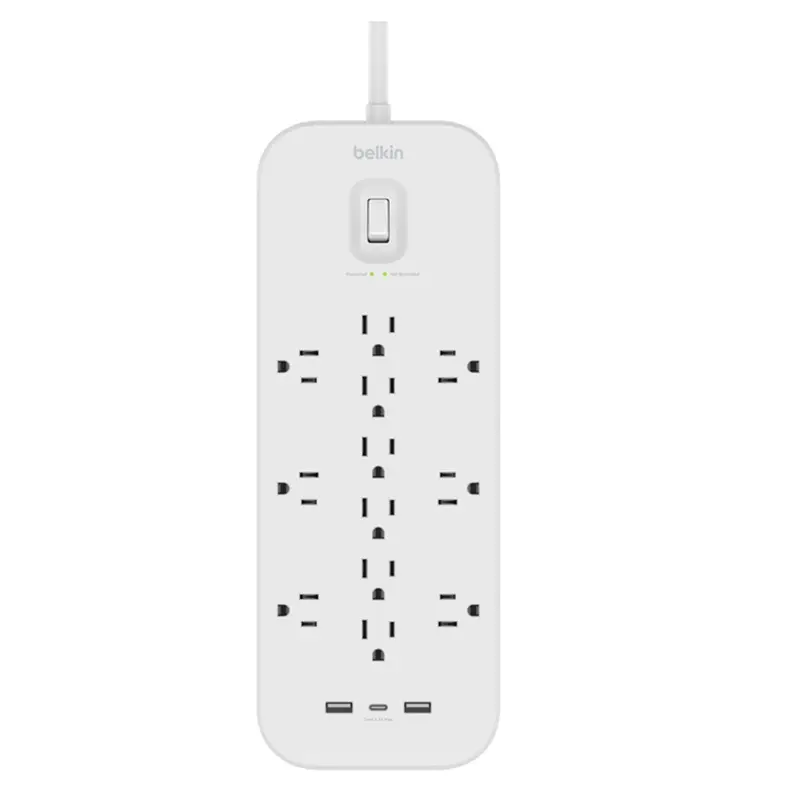Belkin 12 Outlet Surge Protector + USB-C and USB-A ports SRA007P12TT6