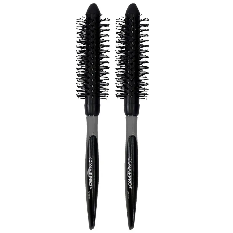 2x ConairPro Ergo-Grip Small Round Pin Brush