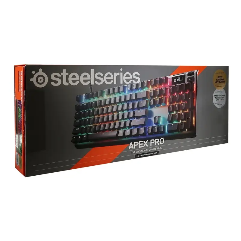 SteelSeries Apex Pro Full Size Wired OmniPoint Gaming Keyboard Gen 3 (Black)