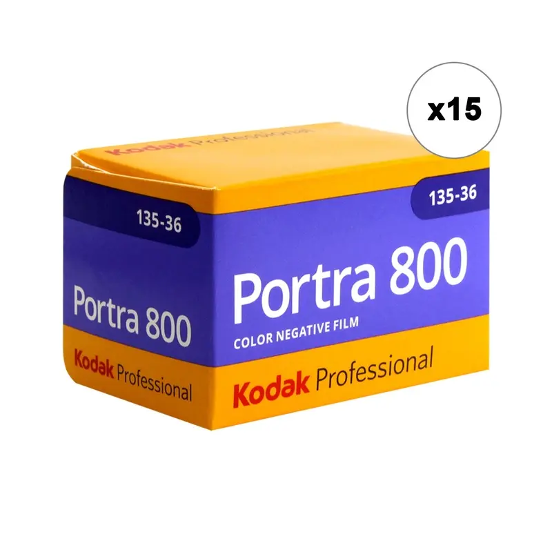 Kodak Portra 800 Color Negative Film (35mm Roll Film, 36 Exposures) - 15 Pack