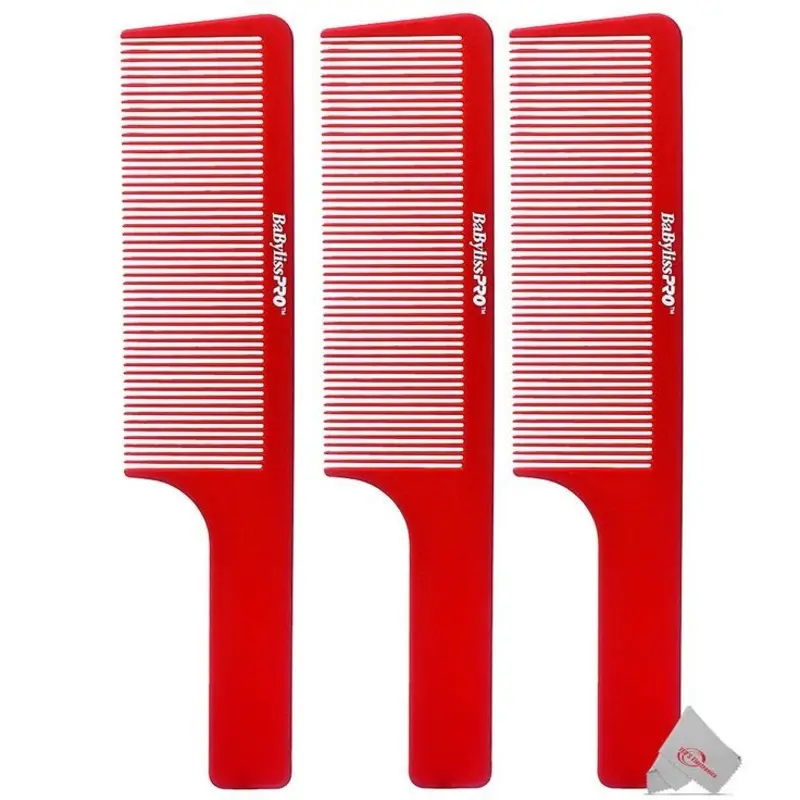 Three Pieces BaBylissPRO Barberology 9 Inch Clipper Comb Red