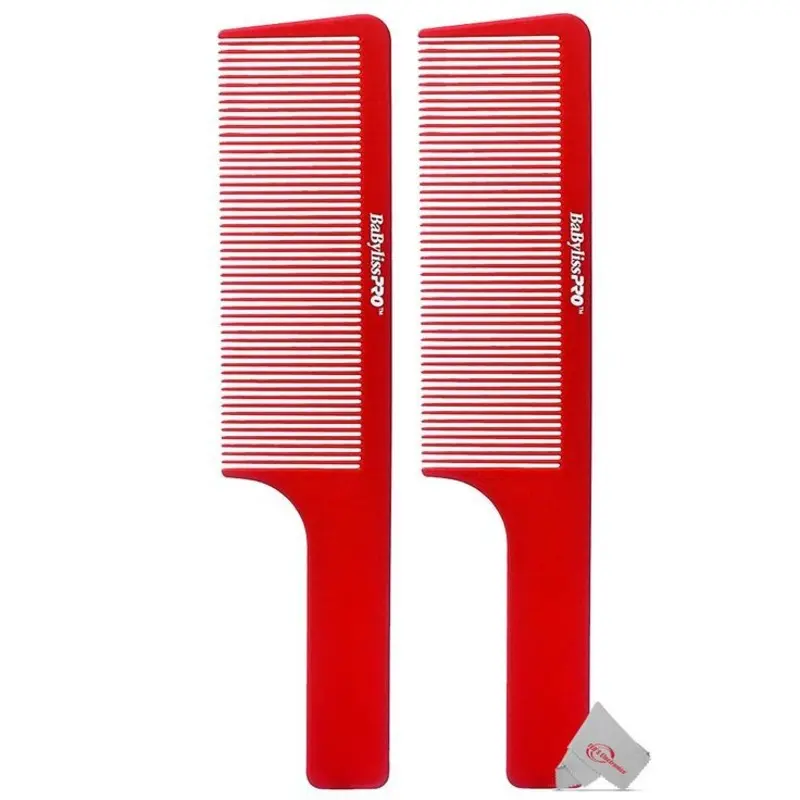 Two Pieces BaBylissPRO Barberology 9 Inch Clipper Comb Red