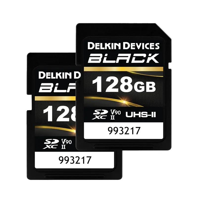 Delkin Devices 128GB BLACK UHS-II SDXC Memory Card - 2 Pack