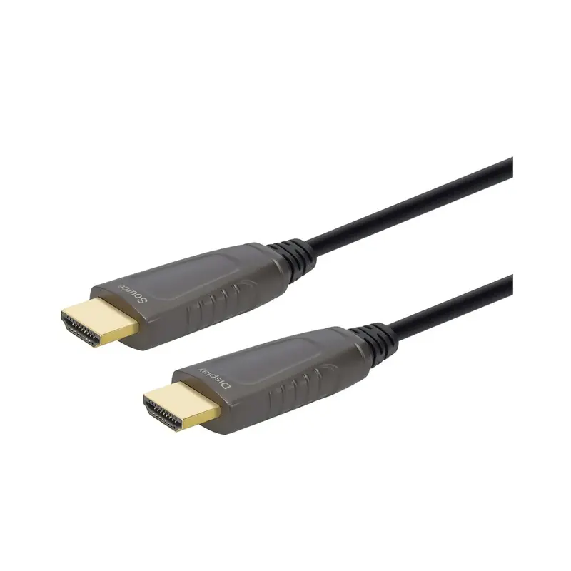 Monoprice SlimRun AV 8K Ultra High Speed Fiber Optic Certified HDMI Cable, 49ft - Black