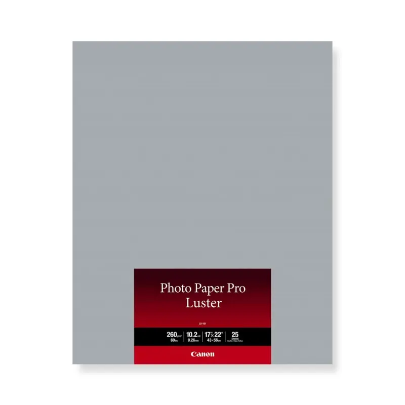 Canon Photo Paper Pro Luster Inkjet Paper, 17" x 22" - 25 Sheets