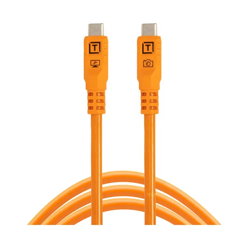 Tether Tools TetherPro Optima 10G USB-C Cable, 6' (1.8m) - High-Visibility Orange