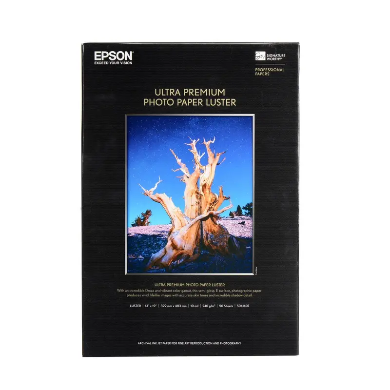 Epson Ultra Premium Luster Photo Paper, 13x19 - 50 Sheets