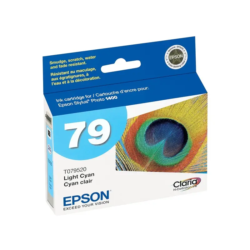 Epson 79 Light Cyan Ink Cartridge for Stylus 1400 & Artisan 1430 Printers
