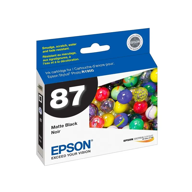 Epson 87 UltraChrome Matte Black Ink Cartridge for Stylus Photo R1900 Printer