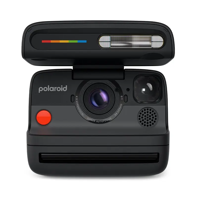 Polaroid Flip Instant Camera & Color Film Bundle (8 Photos) - Black