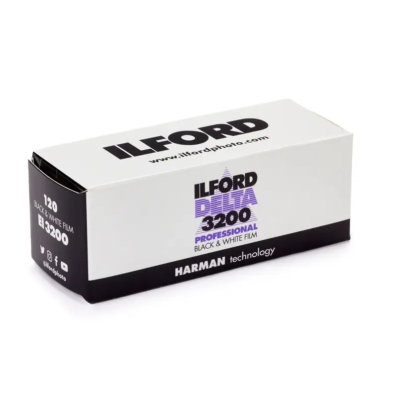 Ilford Delta 3200 Professional Black & White Negative - 120 Film, Single Roll