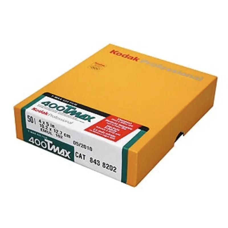 Kodak Professional T-Max 400 Black & White Negative - 4 x 5" Film, 50 Sheets