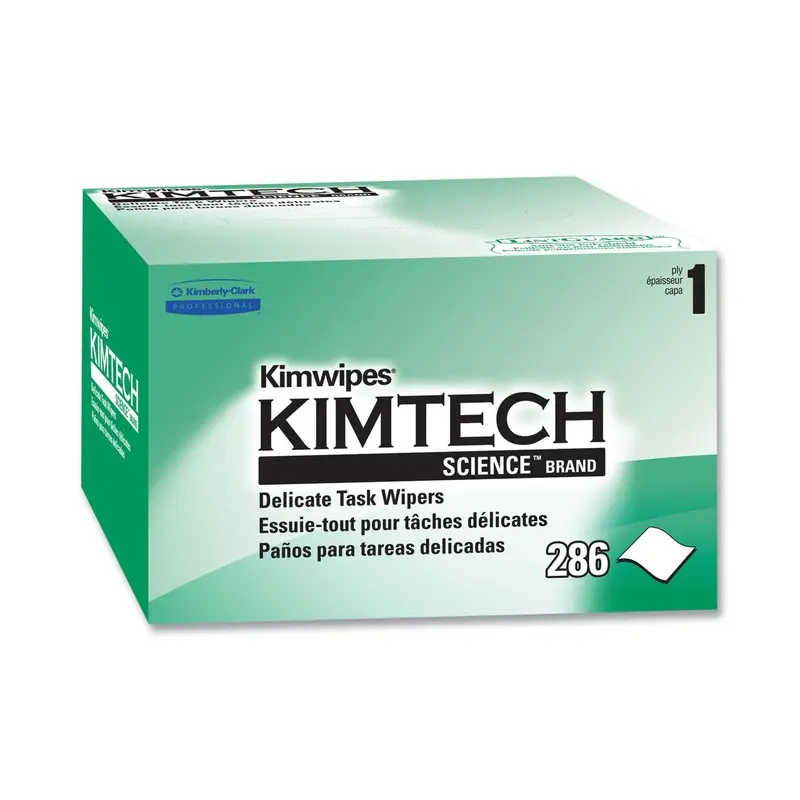 Kimwipes 1-Ply Delicate Task Wipes, 4.4" x 8.2" - 286 Sheets