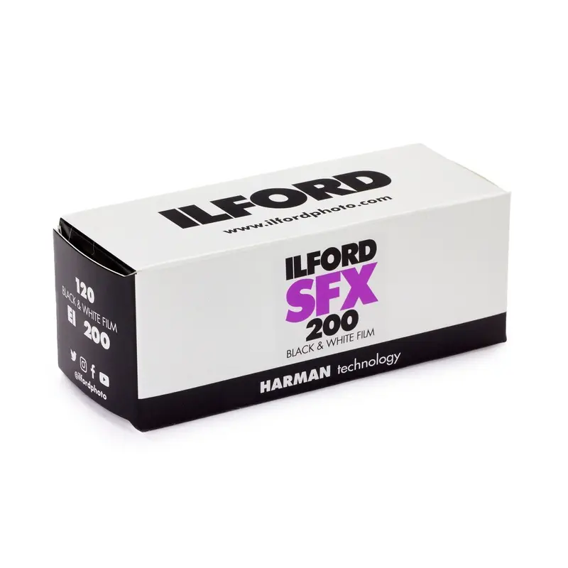 Ilford SFX 200 Black & White Negative - 120 Film, Single Roll