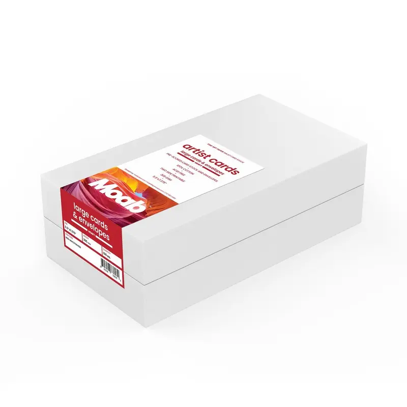 Moab Artist Cards and Envelopes Matte 200, #9 Large, 5.5" X 7.4" - 100 Count